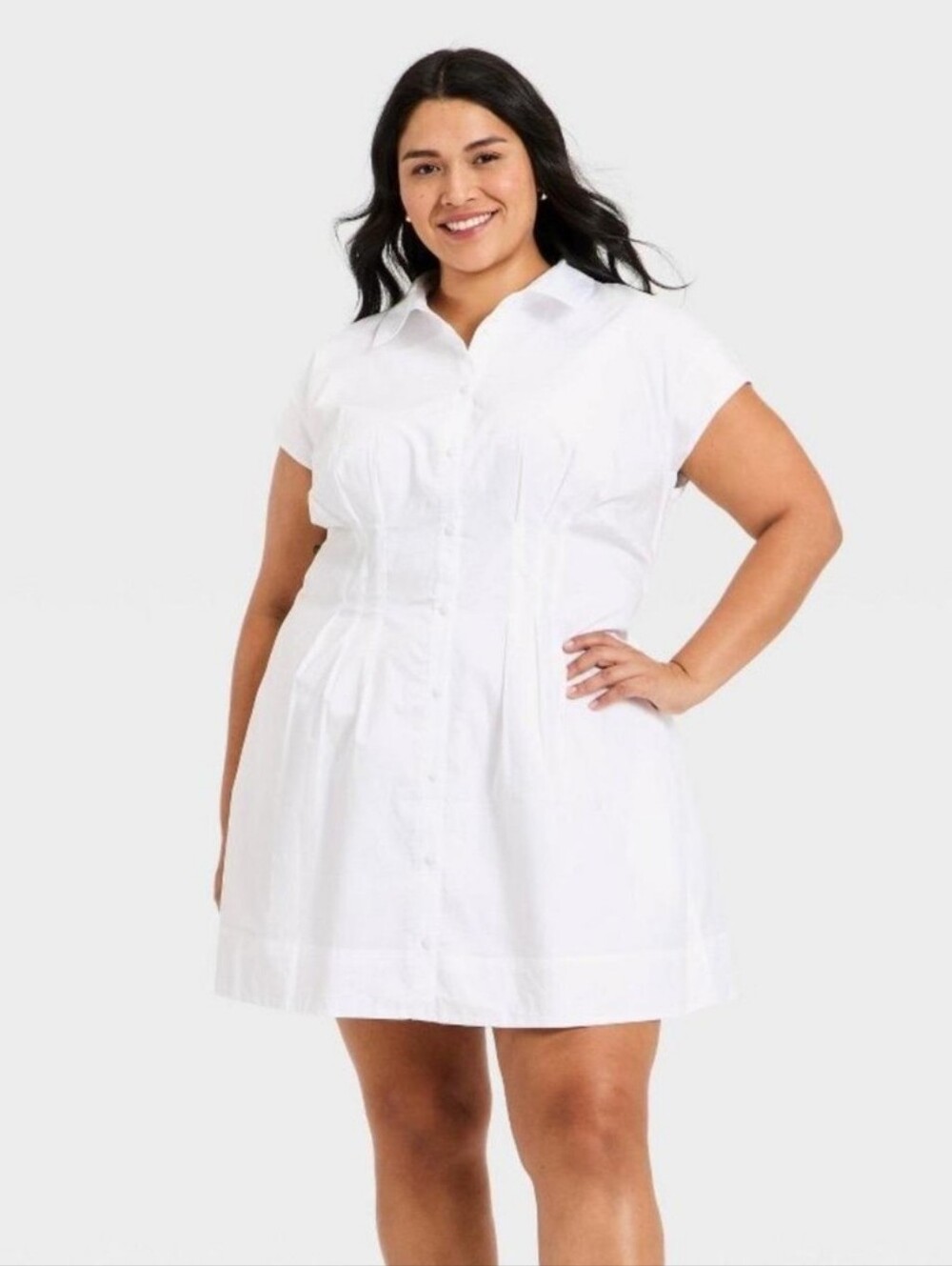 A New Day White Collared Dress